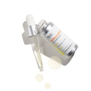ProtoClinical k-beauty Dr.G VITA Ceutical 15+ Ampoule 15ml shown as a soft beige product close-up with a diagonal gray shape on a light background.