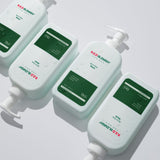 ProtoClinical k-beauty soft teal beauty packaging with a warm beige center on a light background.