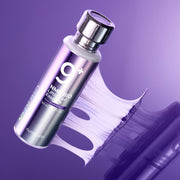 ProtoClinical k-beauty numbuzin No.9 NMN BIO Lifting-Sil Essence 50ml single upright silver-lilac essence bottle centered above a dark purple base on a lavender background.