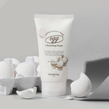 ProtoClinical k-beauty SKINFOOD Egg White Perfect Pore Cleansing Foam 150ml single centered cleanser tube with visible front label details on a clean white background