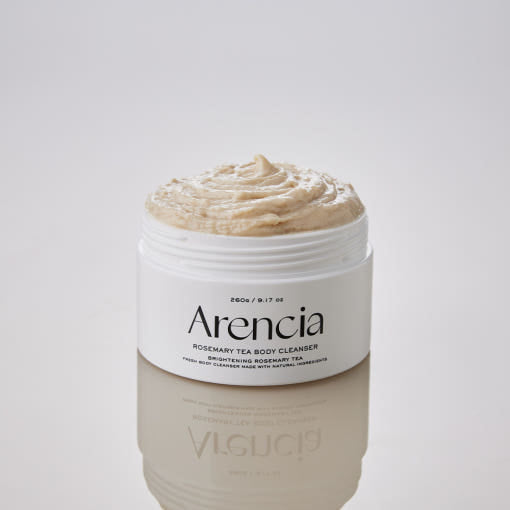 Arencia Rosemary Tea Fresh Body Cleanser 260g by ProtoClinical shown in a body cleanser product presentation on a clean background, highlighting the branded packaging for a k-beauty body care routine.