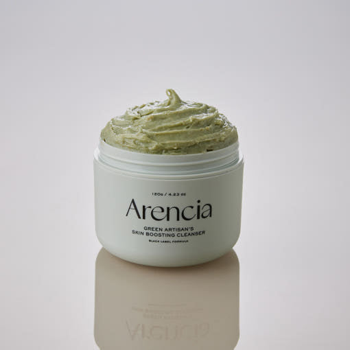 Arencia Green Artisan's Skin Boosting Cleanser 120g by ProtoClinical shown in a clean product presentation with branded cleanser packaging, highlighting a k-beauty skincare routine.