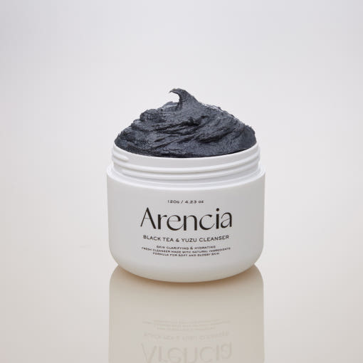 Arencia Black Tea & Yuzu Cleanser 120g by ProtoClinical shown in a product-focused cleanser layout with branded packaging for a k-beauty skincare routine.