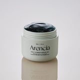 ProtoClinical k-beauty Arencia Holy Hyssop Serum 30 50g single upright olive gray serum bottle centered on a pale gray background with soft lavender side shading