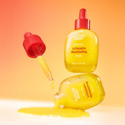 ProtoClinical k-beauty warm coral and yellow beauty graphic on a light background.