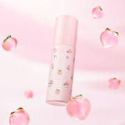 ProtoClinical k-beauty TIRTIR Mask Fit Make Up Fixer Peach 80ml square makeup fixer detail graphic with peach and pale green panels on a light layout