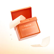 ProtoClinical k-beauty warm orange beauty product with pale blue side accents on a clean white background.