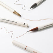 ProtoClinical k-beauty TONYMOLY Eye Tone Multi Technics Eyeliner 0.6g (5 Colors) single slim eyeliner pencil angled diagonally on a pale beige background
