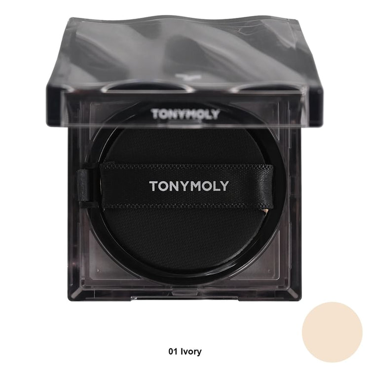 ProtoClinical k-beauty TONYMOLY Skin Tone Fixing Cover Cushion SPF40 PA++ 5g #MINI single mini cushion compact centered on a light background.