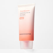 ProtoClinical k-beauty SUNGBOON EDITOR Pink Blossom Brightening Tone Up Sun Cream SPF 50+ PA+++ 50ml single sun cream packaging shown in a centered square packshot on a light background