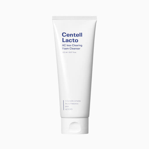 ProtoClinical k-beauty SUNGBOON EDITOR Centell Lacto AC Less Clearing Foam Cleanser 150ml single centered cleanser tube on a white background with visible front label details