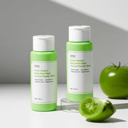 ProtoClinical k-beauty soft green beauty product silhouette on a pale lavender background.