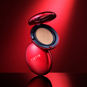 ProtoClinical k-beauty TIRTIR Mask Fit Red Cushion SPF40 PA++ 4.5g #MINI (45shades) square cushion shade graphic with warm beige, green, and dark rose panels