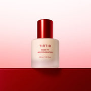 ProtoClinical k-beauty TIRTIR Mask Fit Red Foundation 30ml (23color) square foundation shade graphic with vivid pink, mint green, and beige color bands