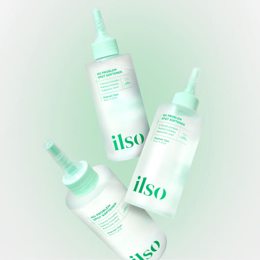 ProtoClinical k-beauty ilso No Problem Spot Softener 150g single upright pale aqua bottle on a light background