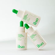 ProtoClinical k-beauty ilso Heartleaf Tendersome Double Calming Ampoule 30ml single upright pale olive bottle centered on a light background with soft gray side shading