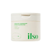 ProtoClinical k-beauty ilso Heartleaf Tendersome Double Calming Pads 320g/60pads square product graphic with pale green pad packaging and a clean light background