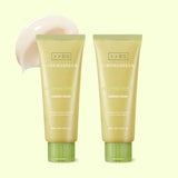 ProtoClinical k-beauty paired pale yellow beauty product silhouettes on a light background with soft green side accents.