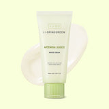 ProtoClinical k-beauty pale yellow beauty product silhouette centered on a light background with soft green side tones.