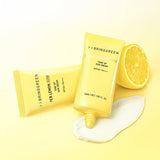 ProtoClinical k-beauty yellow product graphic on a pale blue and cream background.