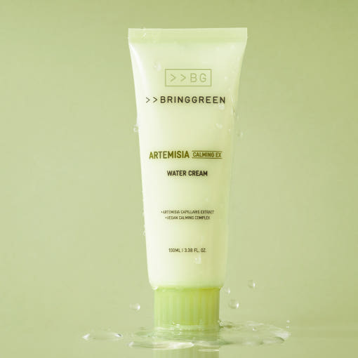 ProtoClinical k-beauty pale cream beauty product silhouette centered on a soft olive green background.