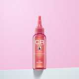 ProtoClinical k-beauty Dr.Groot Clinical Relief Scaler 100ml single pink bottle centered on a lavender and pink striped background