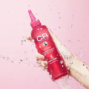 ProtoClinical k-beauty pink beauty product silhouette with pale blue side tones on a light background.