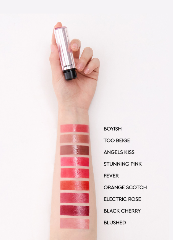 ProtoClinical k-beauty HERA SENSUAL TINTED SHINE STICK 3.5g (9colors) tall soft pink lip product silhouette on a light background.