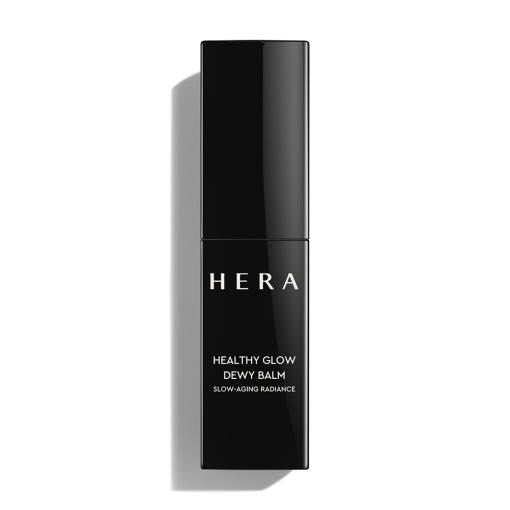 ProtoClinical k-beauty HERA HEALTHY GLOW DEWY BALM 10g slim dark balm silhouette with pale side accents on a light background.