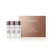 ProtoClinical k-beauty HERA AGE AWAY AESTETIC BX HYDRO AMPOULE 5ml X 12ea abstract product graphic with a soft pink horizontal form and pale gray vertical accents on a light background