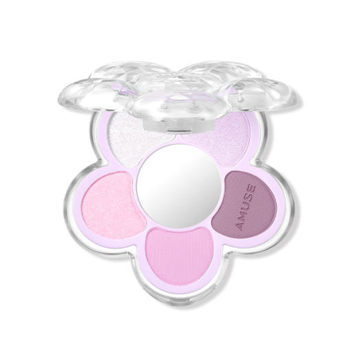 ProtoClinical k-beauty AMUSE Flora Eye Palette 4.5g (4 Colors) single eye palette packaging in a square packshot on a light background