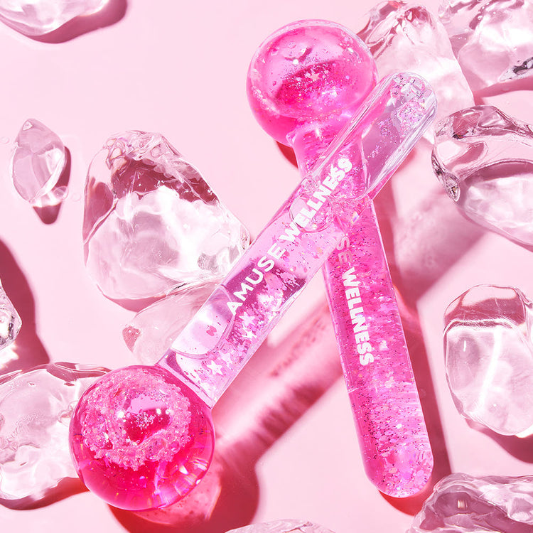 ProtoClinical k-beauty soft pink beauty graphic with a deeper rose accent on a light background.