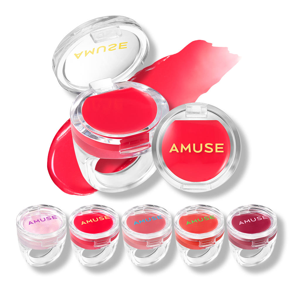 ProtoClinical k-beauty AMUSE Ring Lip Balm 0.9g (5 Colors) single lip balm packshot centered on a light background