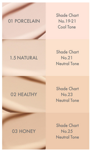 ProtoClinical k-beauty AMUSE Ceramic Skin Perfector Cushion SPF40 PA++ 15g [Refill] (4 Colors) single refill cushion package in a centered square product shot on a white background