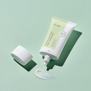 ProtoClinical k-beauty muted sage green beauty graphic on a pale sage background.