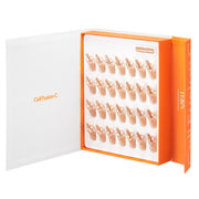 ProtoClinical k-beauty soft beige beauty product silhouette with a warm tan side panel on a light background.