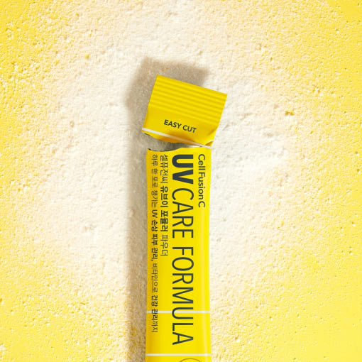 ProtoClinical k-beauty muted olive vertical beauty product silhouette on a bright yellow background.