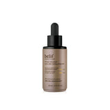 ProtoClinical k-beauty belif Prime Infusion Dark Spot Toning Ampoule 30ml single taupe ampoule bottle with a black dropper cap centered on a clean white background with soft lavender side tones