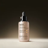 ProtoClinical k-beauty belif Prime Infusion Dark Spot Toning Ampoule 30ml shown as a single taupe ampoule bottle centered on a clean white background with soft lavender side tones