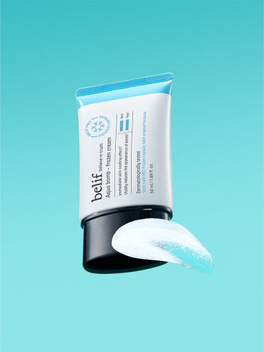 ProtoClinical k-beauty light beige beauty product detail on a pale neutral background.