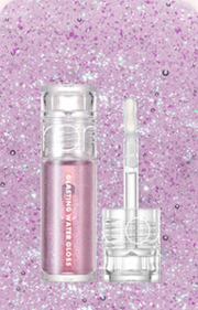 ProtoClinical k-beauty rom&nd Mini Tint (JUICY LASTING TINT/GLASTING WATER TINT/GLOSS) (6 Colors) tall vertical shade strip graphic with a muted mauve-purple gradient and slim format