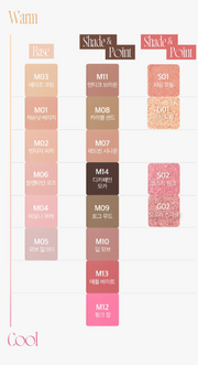 APRILSKIN Slide Pocket Single Shadow by ProtoClinical displayed in a tall promotional makeup layout featuring the single shadow packaging for a k-beauty routine.