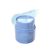 ProtoClinical k-beauty soft blue beauty graphic with a centered rounded vertical shape on a pale background.
