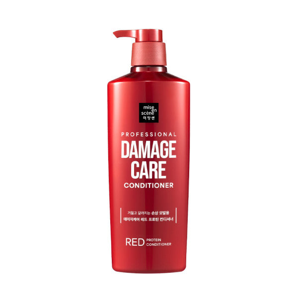 ProtoClinical k-beauty [mise en scene] Damage Care Red Protein Conditioner 680ml single upright conditioner bottle on a white background.