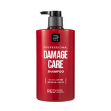 ProtoClinical k-beauty [mise en scene] Damage Care Red Protein Shampoo 1000ml single upright shampoo bottle on a white background.