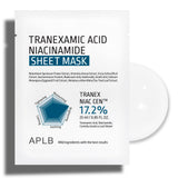 ProtoClinical k-beauty APLB Tranexamic Acid Niacinamide Sheet Mask 25ml X 10ea single sheet mask pouch in a front-facing studio image on a clean white background