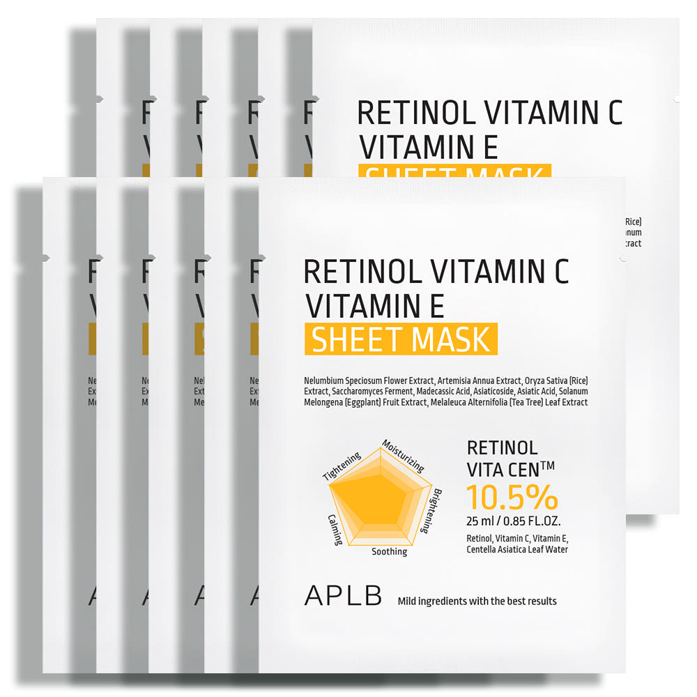 ProtoClinical k-beauty APLB Retinol Vitamin C Vitamin E Body Lotion 300ml single upright pale beige lotion bottle centered on a white background