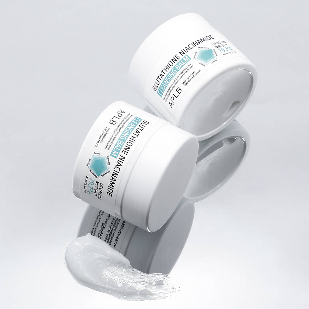 ProtoClinical k-beauty APLB Glutathione Niacinamide Cleansing Balm 80ml cleansing balm jar in a close view with visible front label details on a light background