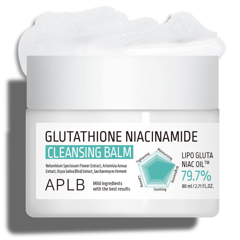 APLB Glutathione Niacinamide Cleansing Balm 80ml by ProtoClinical shown in a front-facing cleansing balm product packshot with visible label details for a k-beauty skincare routine.