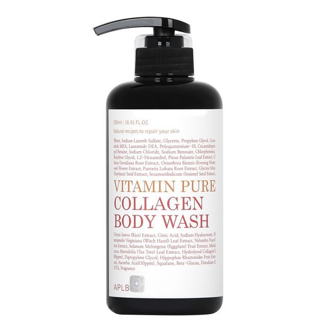 APLB Vitamin Pure Collagen Body Wash 300ml by ProtoClinical shown in a clean body wash packshot with the bottle packaging on a white background for a k-beauty body care routine.